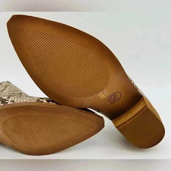 CHINESE LAUNDRY | Fortune Ankle Boot | Tan + Metallic Snake | NWT 9 - Picture 11 of 12